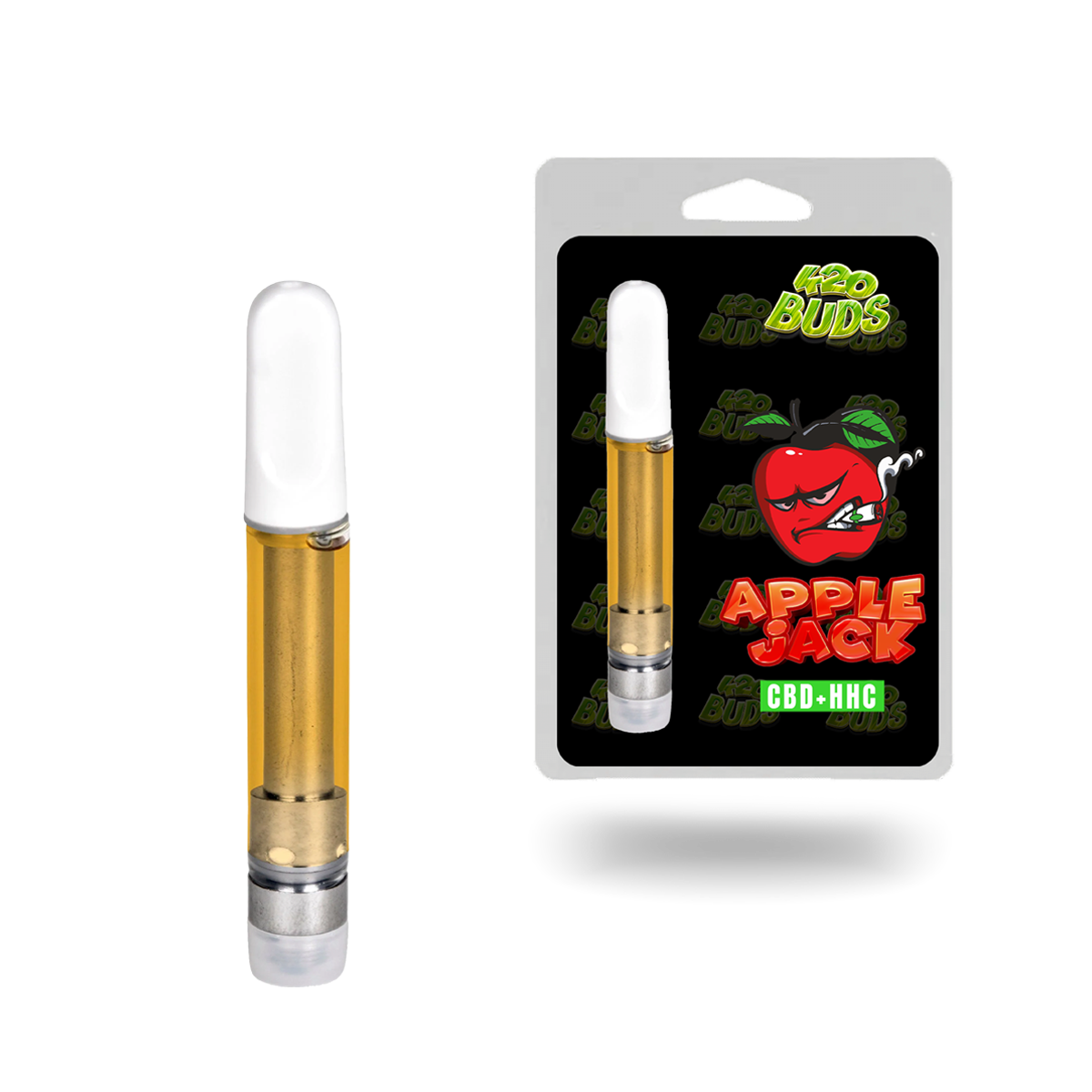 Apple Jack CBD vape cartridge with apple terpene flavour