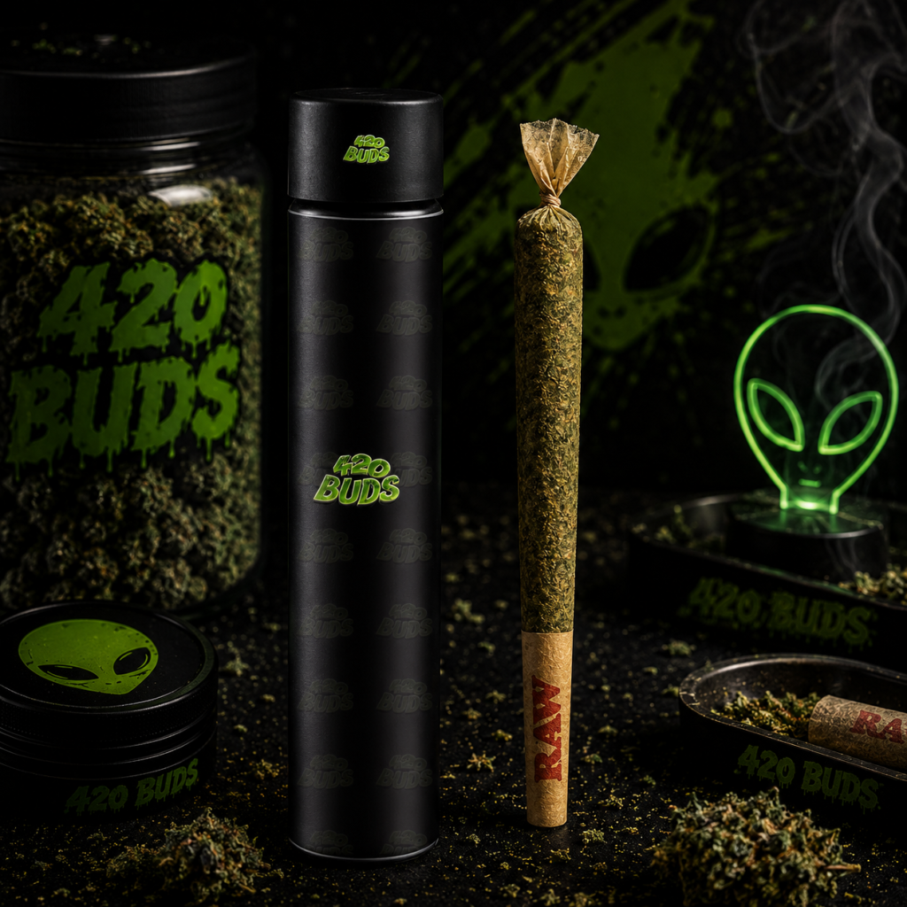 420budshop Alien OG CBD Pre Rolls Instargram Post