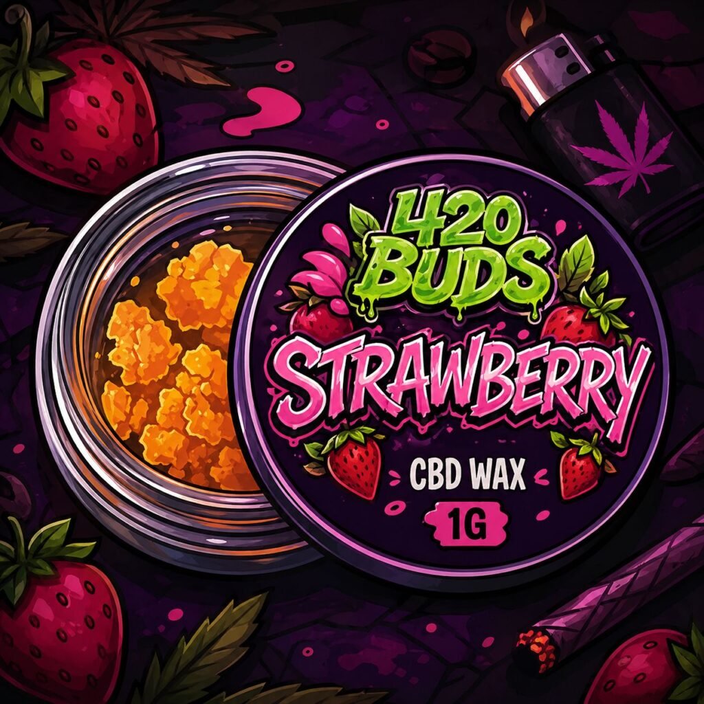 420budshop strawberry Wax Instargram Post