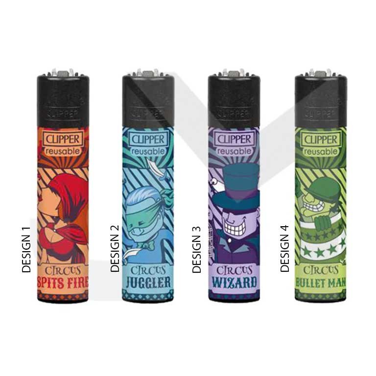 Classic Large Flint Circus Life 3 Lighters