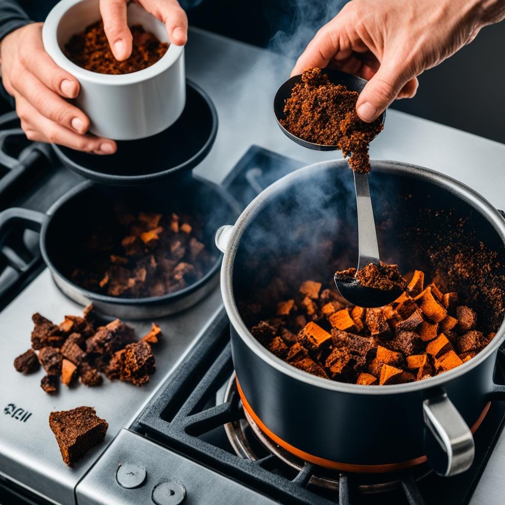 how to brew chaga mushroom tea