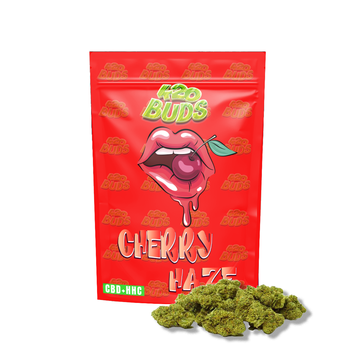 Cherry Haze HHC Flower ≈27.55% buds with dense structure and herbal aroma.
