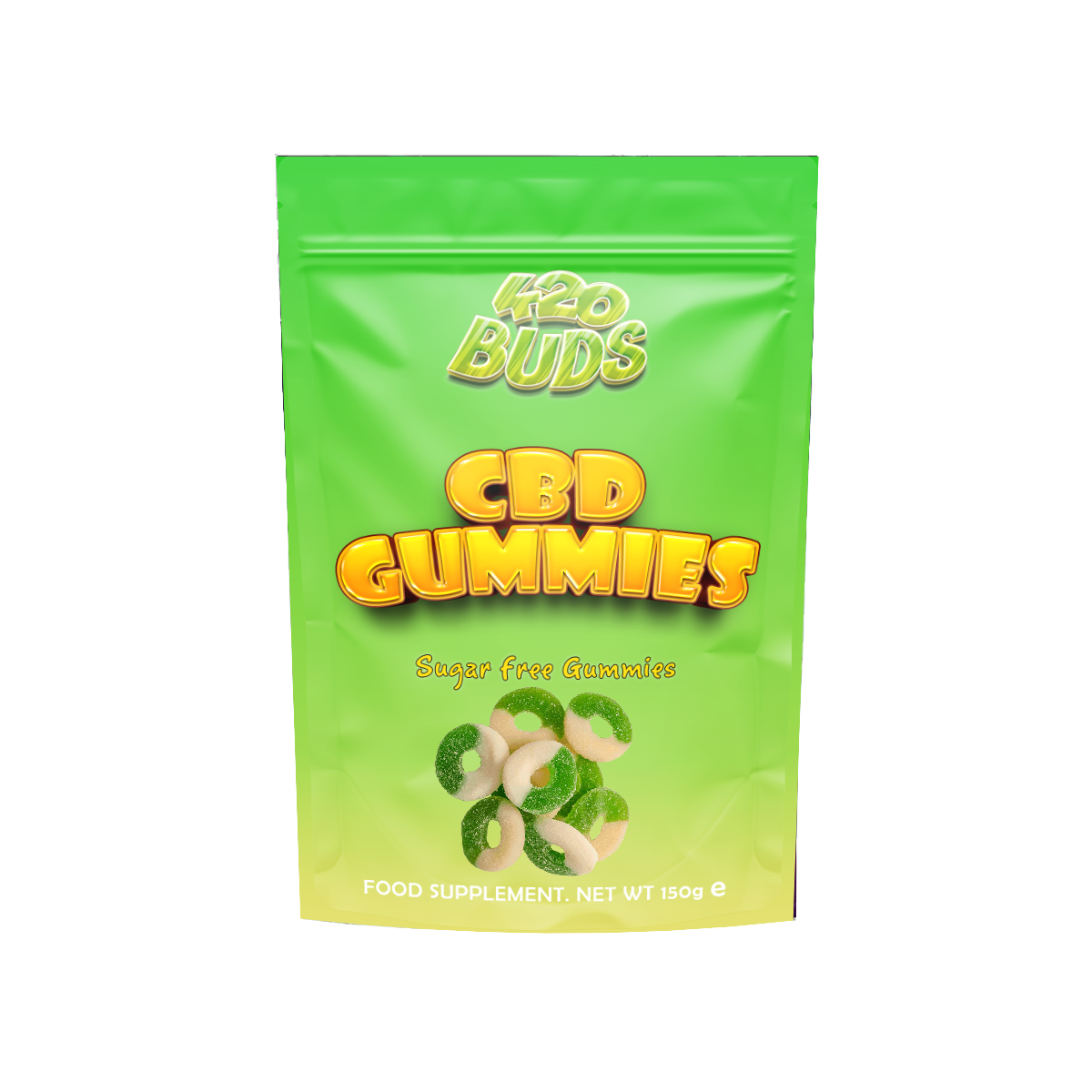 Tropic Green Mix Rings 250MG CBD Gummies in tropical fruit flavors