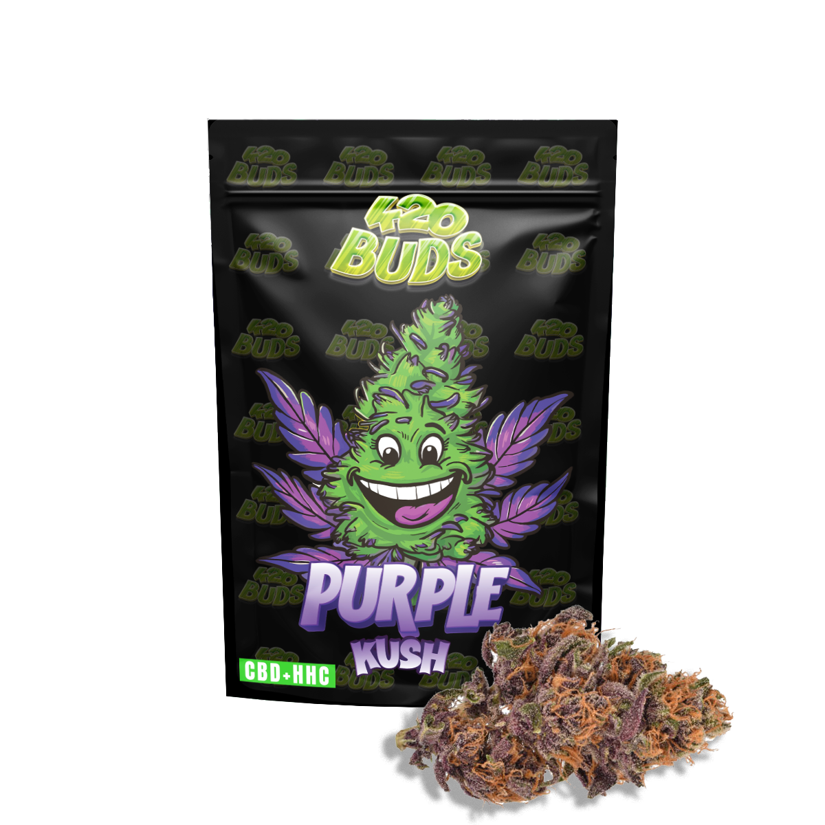 Purple Kush CBD Flower – Hybrid Hemp with Nutty and Pine Flavor