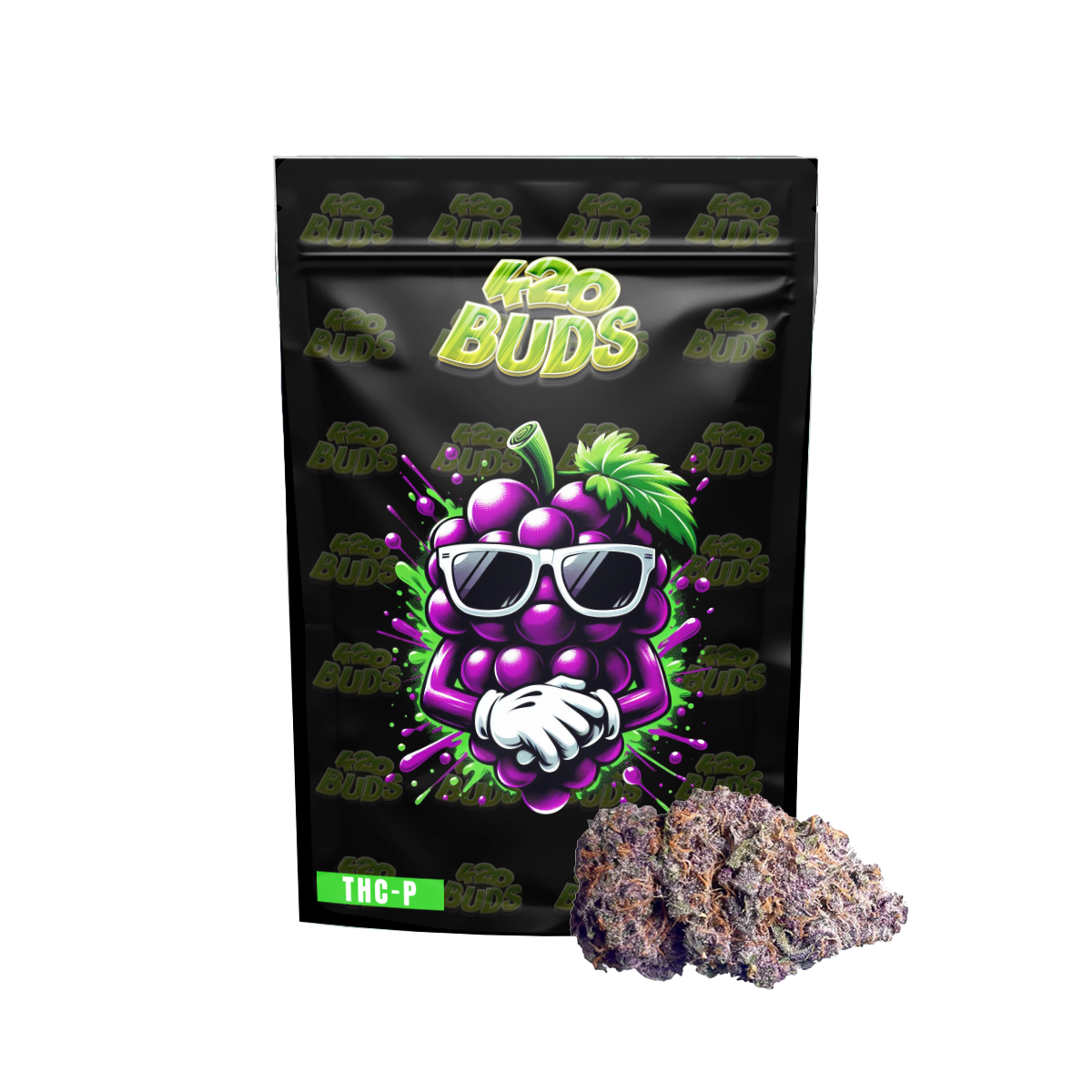 Purple Haze THC-P Flower indoor grown mini buds close-up